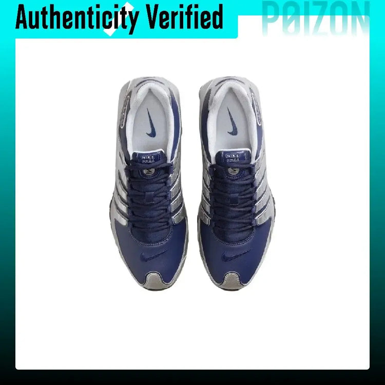 Nike Shox NZ Series Running Shoes Men's Silver Blue 378341-402