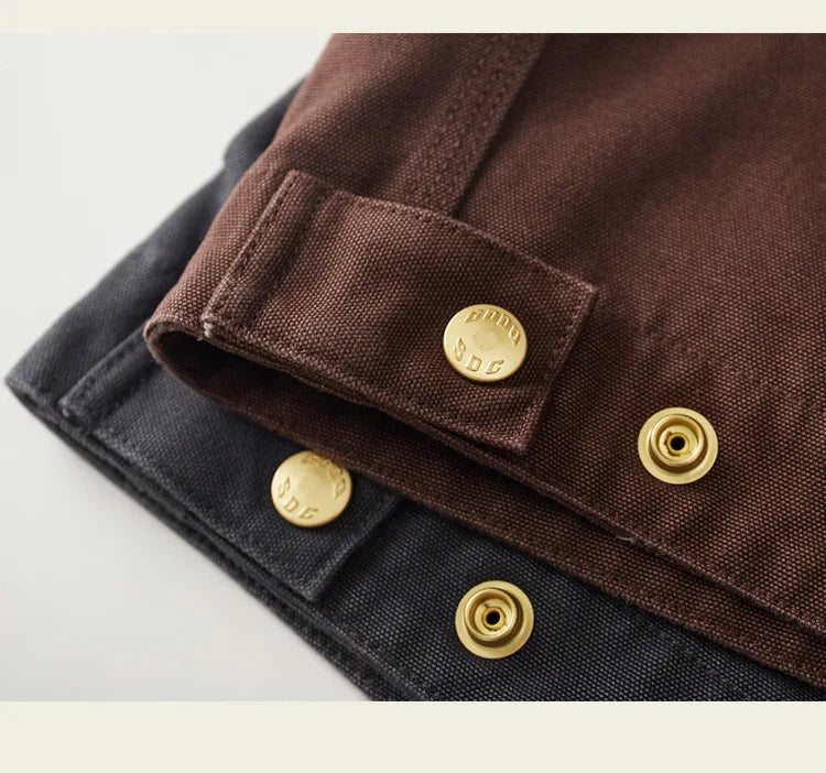Classic Detroit Jacket J01 American Vintage Workwear Spring/Fall 100% Cotton Canvas Jacket J97 Loose-Fit Lightweight Coat