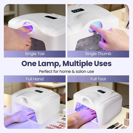 Professional UV LED Nail Lamp Single Thumb Auto Sensor Gel Nail Curing Lamp Fast Drying Nail Dryer for Manicure Pedicure Salon