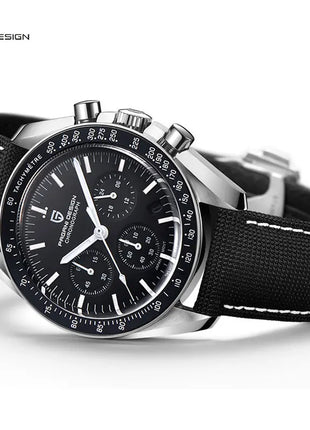 PAGANI DESIGN 2026 Nuovo Orologio da Uomo Moon, Orologio al Quarzo di Lusso per Uomo, Cronografo con Vetro Zaffiro AR, Impermeabile, Movimento VK63, Cinturino in Nylon