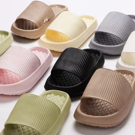 Women's Cloud Slippers with Thick Platform Soft Sole EVA Cushion Slides Summer Beach Flip Flops Non-Slip Bathroom Slippers for Women