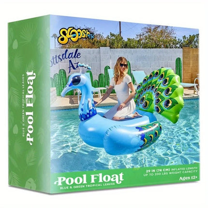 Sloosh Gonfiabile a Forma di Pavone Gigante, Galleggiante Divertente per Piscina e Spiaggia, Giocattolo Galleggiante Estivo per Adulti e Bambini