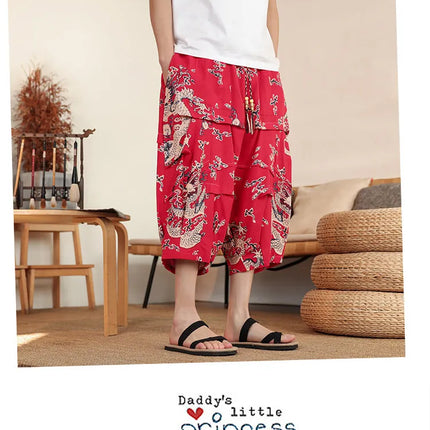 Pantaloncini da Spiaggia Estivi 2026 da Uomo, in Cotone Traspirante, Comodi, Casual, a Gamba Larga, Taglie Forti fino alla 8XL