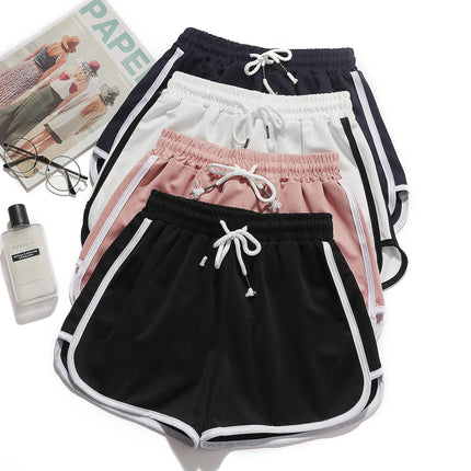 1pcs Summer Women Casual Solid Shorts Girl Gym Workout Shorts Pants Ladies Mid Waisted Yoga Short Student  Loose Shorts S-3XL PlatiNum