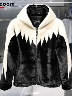 Supzoom 2024 New Arrival Imitation Rabbit Hair Cotton Top Fashion Loose Hip Hop Casual Embroidery Warm Winter Jackets Coats