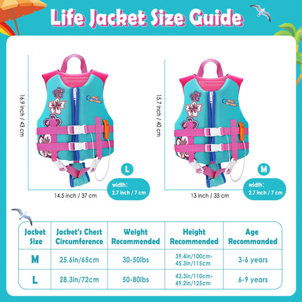 HeySplash Kids Swim Vest Float Jacket Swimming Pullover Swimsuit with Adjustable Strap Floating Vest for Toddlers