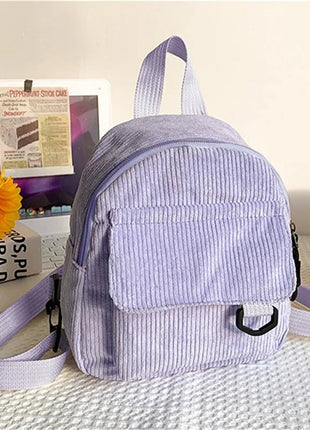Mini Backpack Square Bag Korean Version Fashionable Sweet Shoulder Bag Female's Schoolbag Stylish  Simple Crossbody Bag Casual PlatiNum