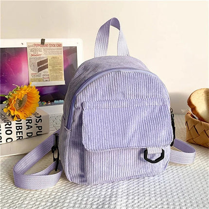 Mini Backpack Square Bag Korean Version Fashionable Sweet Shoulder Bag Female's Schoolbag Stylish  Simple Crossbody Bag Casual PlatiNum