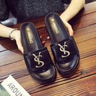 2025 Summer New Women's Fashion Letter Designer Sandals Casual Thick Bottom Round Toe Leather Beach Shoes Женские Сандалии PlatiNum