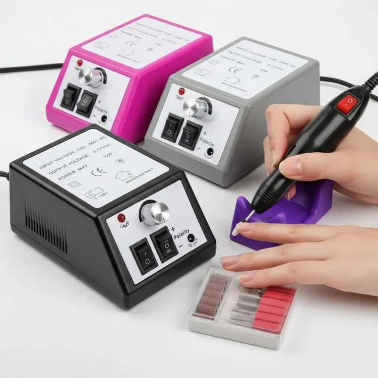 2000 Series Electric Nail Filing Machine, Smooth high rotating speed for acrylic soak-off removal and sidewall buffing, Professional Manicure Pedicure Polisher for daily nail studio detailed shaping work