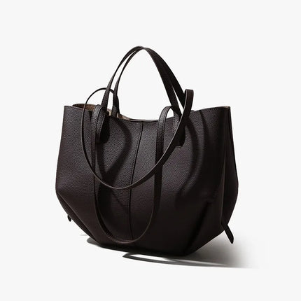 2026 Borse a Mano in Vera Pelle di Prima Qualità per Donna, Borsa a Spalla Grande di Alta Qualità, Borse da Viaggio, Borsa da Viaggio alla Moda per Donna, Marrone