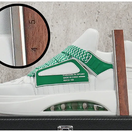 High top White Sneakers Best selling Mens Sneakers With Anti slip Wear resistant Properties Increasing Height by 6 Centimeters