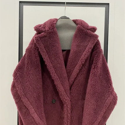 Max Teddy Coat 62% Alpaca 26% Wool 12% Silk Coat Winter Thicken Women's Coat