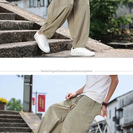 Pantaloni Larghi Estivi da Uomo, Stile Retrò Oversize, Pantaloni Harem Tinta Unita, Pantaloni Casual Harajuku, Pantaloni da Jogging per Donna, Abbigliamento Streetwear
