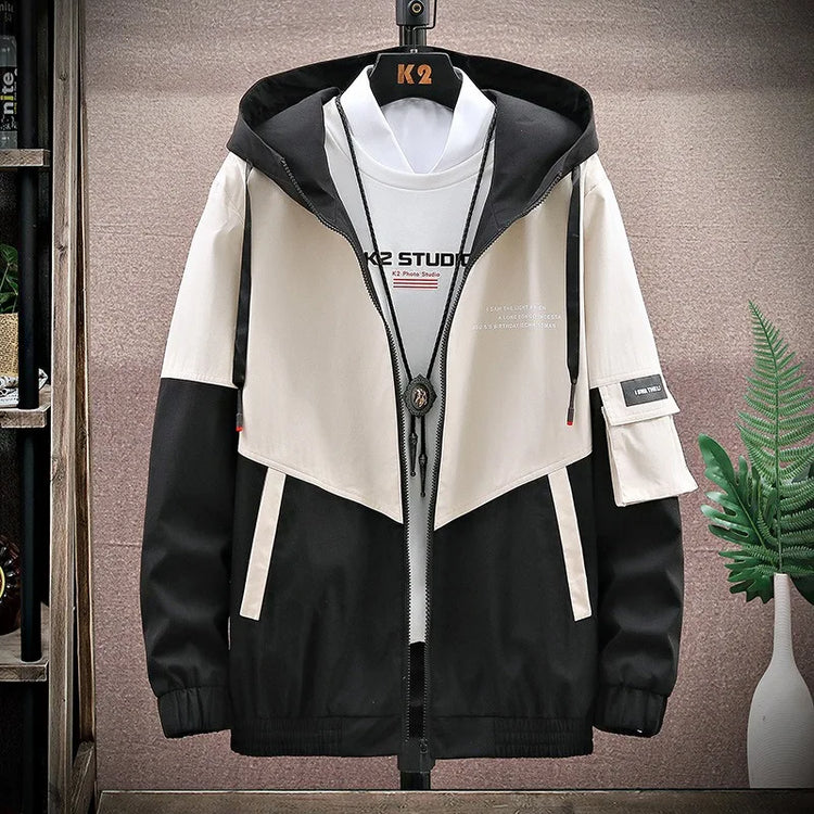 Thickened Fleece Lined Men's Casual Jacket Coat Autumn Winter Outerwear Fashionable Youth Style Zipper Closure Short Length