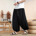 Men's Ice Silk Chinese Style Loose Fit Fashion Summer Casual Sports Lantern Pants, Plus Size up to 8XL - Unmissable Offer!