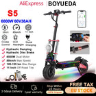 BOYUEDA S5 6000W Scooter Elettrico Doppio Motore 60V38AH 120KM Gamma 85KM/H NFC Smart App Luci RGB 11 Pollici Fuoristrada Per Adulti EScooter