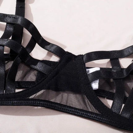 Toucheart Erotic Underwear Hollow Out Girl Complex Gathertogether Chest Support Straps Sexy Seductive Coquette Private Split Kit