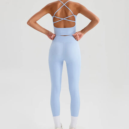 Women Gym Sports Leggings Workout Yoga Pants With Pockets High Waist Tights Fitness Pants Outdoors Running Training Trousers PlatiNum