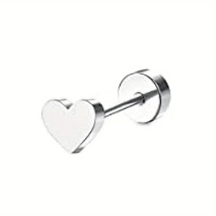 Drperfect 1pc orecchini chirurgici in acciaio inossidabile per donna uomo orecchini con retro piatto orecchini con cartilagine orecchini a cerchio con Piercing platinumshop