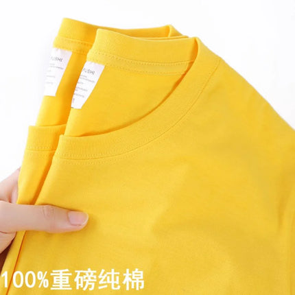 100% Cotton T-shirt Men Women Solid Color O-Neck Short Sleeve Top Summer Korean Loose Half Sleeve T-shirt Unisex M-4XL
