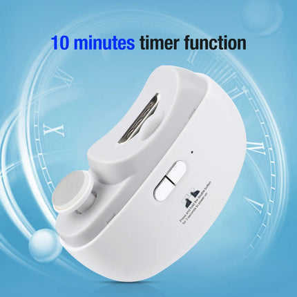 Electric Nail File for Fingernail and Toenail 2 in 1 Trimmer and Polisher Rechargeable Portable Manicure Kit with LED Light for Home Use