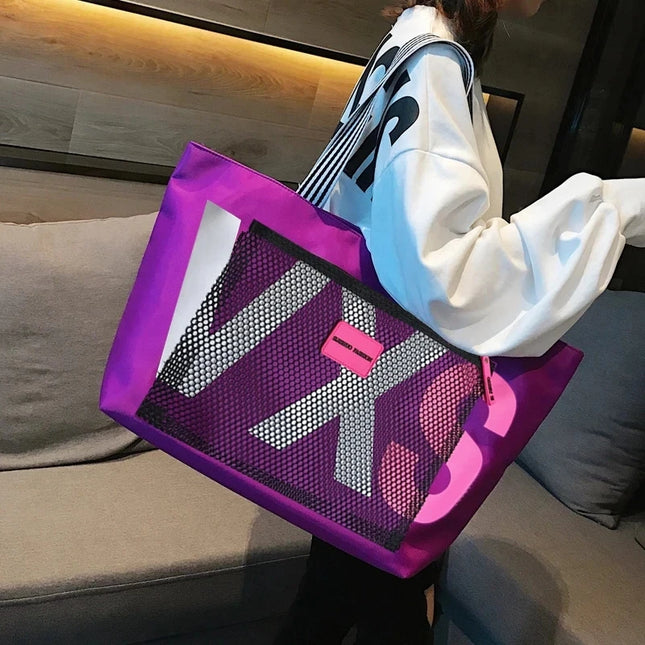 Aliwood 2022 New Arrivals Letter Shoulder Bags for Women Fashion Waterproof Tote Beach Bag Large Capacity Female Travel Bags
