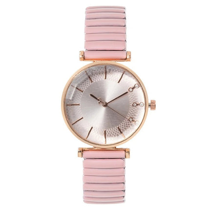 Orologio al quarzo da donna in cristallo semplice blu tesoro di lusso Orologio casual con cinturino elasticizzato in acciaio inossidabile Orologio da donna alla moda platinumshop