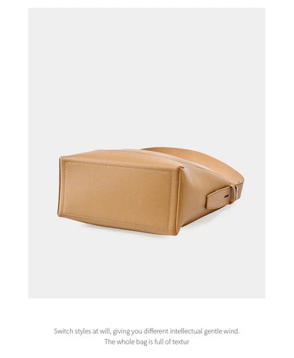 100% Genuine Leather Women Shoulder Bag Large Capacity Cowhide Bucket Bags Fashion Casual Female Crossobdy Bag 2391