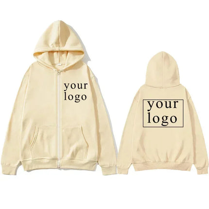 Men Women DIY Zipper cardigan hoodie 2025 New Fashion Your Own Design Brand Logo/Picture Personalized Custom Anywhere