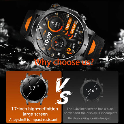 Military Grade Sapphire Smart Watch HeartRate SO2 BT5.3 Call Custom dial Smartwatch for Men Breathable Band Sports watch 1400mAh