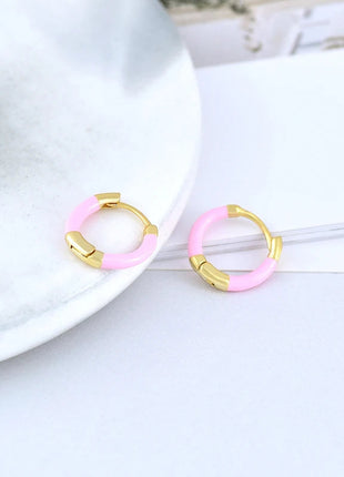 Lussuosa geometria 925 orecchio in argento sterling Ago rosa serie zircone orecchini a cerchio pendenti dolce moda regali di gioielli da sposa platinumshop