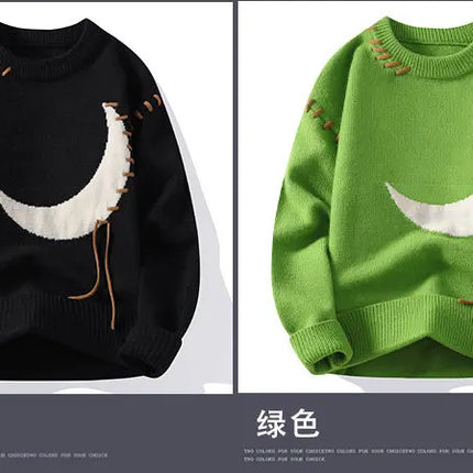 2025 Korean Style Men Women Sweater Knitted Trendy Youth Student Style Knitwear Top Casual Warm Crew Neck Knitted Pullover 4XL-M