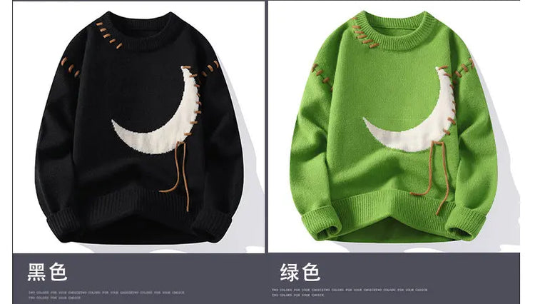 2025 Korean Style Men Women Sweater Knitted Trendy Youth Student Style Knitwear Top Casual Warm Crew Neck Knitted Pullover 4XL-M