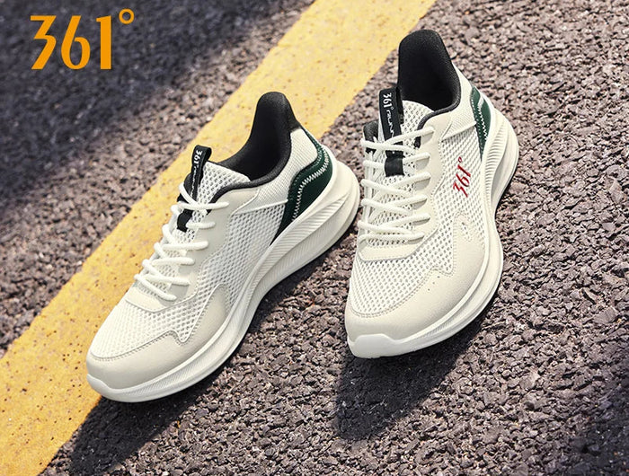 361 Degrees Men Running Shoes Wear-resistant Comfortable Soft Supportive Jogging Lightweight Breathable Male Sneakers 672422252 PlatiNum