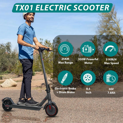Monopattino Elettrico JUICEASE C67Lite 48V13.5Ah, Motore ad Alta Potenza 1200W, Autonomia 50KM, Velocità 50KM/H, Pneumatici Larghi da 10 Pollici, Scooter Fuoristrada per Tutti i Terreni