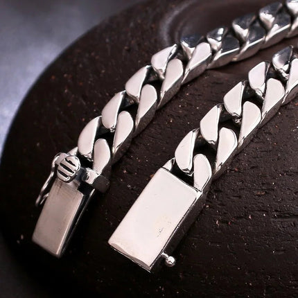100% S925 Collana in argento sterling Bracciale Punk S925 Gioielli in argento Non sbiadisce mai Carry certificato Uomo Donna Gioielli Regali platinumshop