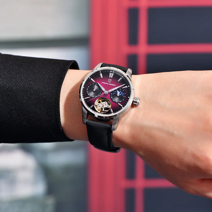 PAGANI DESIGN 41MM Orologio da uomo Orologio meccanico automatico di lusso Orologio da pilota impermeabile in acciaio inossidabile da 100 m PDYS021