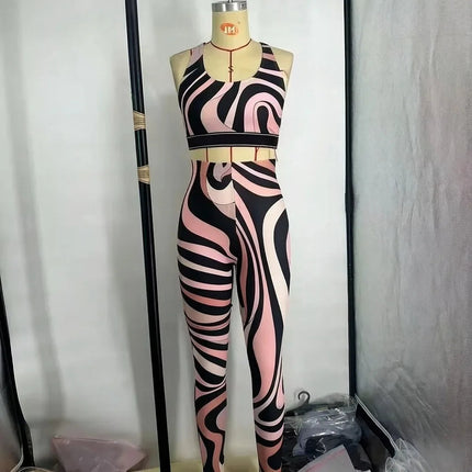 Nuovo Set Yoga da Donna 2026 con Fascia Marrone e Logo Firmato, Completo Sportivo da Donna di Marca Designer, Abbigliamento da Spiaggia platinumshop