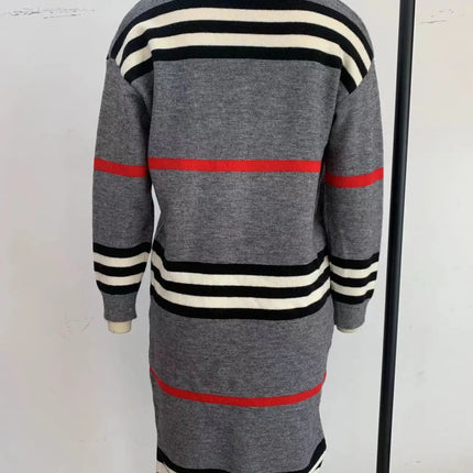Print Long Cardigan For Women 2025 New Autumn Winter Clothes Knit Loose Outerwear Soft Sweater Coat Streetwear Fashion Cover Up