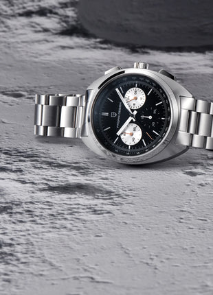 PAGANI DESIGN 2025 Nuovo Panda Dial Orologi da uomo Orologio al quarzo di lusso per uomo Giappone VK63 Cronografo sportivo Orologio da polso in vetro zaffiro