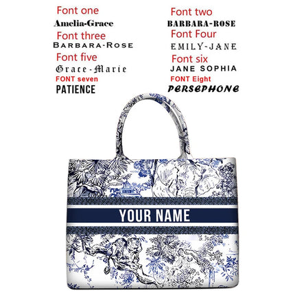 New 2026 Women's Personalized Tote Bag, Printed Canvas Handbag, Large Capacity Beach Bag