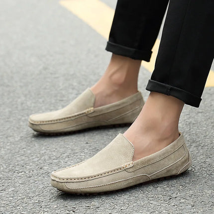 Mocassini da uomo in pelle scamosciata di lusso 2022 scarpe casual da uomo scarpe da barca fatte a mano da uomo Slipon scarpe da guida mocassini maschili Zapatos