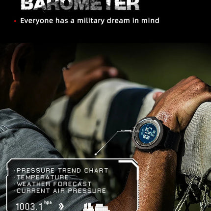 NORTH EDGE APACHE-46 Orologio digitale da uomo Sport all'aria aperta Corsa Nuoto Orologi sportivi all'aria aperta Altimetro Barometro Bussola WR50M platinumshop