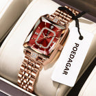 POEDAGAR Orologio da donna di lusso Impermeabile Data Orologio da polso da donna casual di alta qualità Orologio da donna elegante al quarzo in acciaio inossidabile platinumshop
