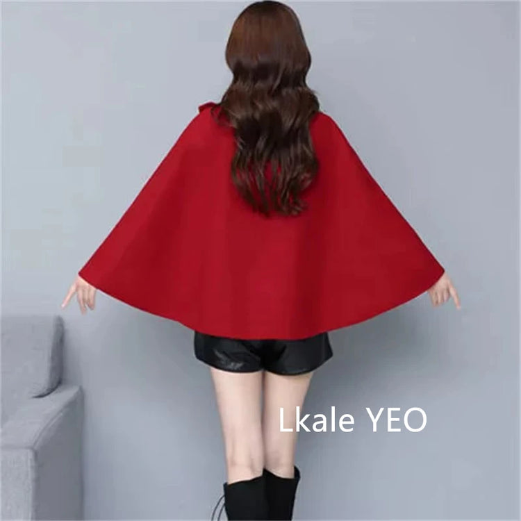 Women's Woolen Shaw Coat 2025 Autumn Winter Korean Version Short Ladies Jacket Temperament Elegant Femme Woolen Outerwear