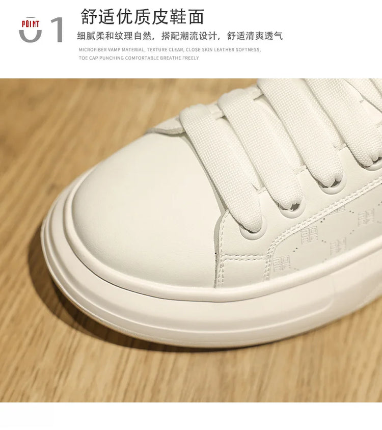 Leather Men Shoes Sneakers Trend Casual Shoe Breathable Leisure Male Sneakers Non-slip Footwear Men Vulcanized Shoes2026