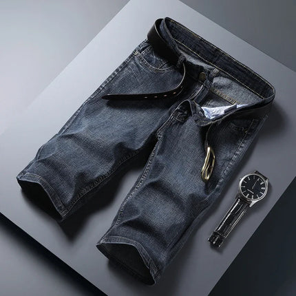 Jorts in denim slim da uomo stile classico da uomo Estate New Business Fashion Thin Stretch Short Casual jorts da uomo