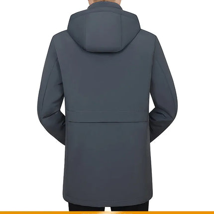 Men's Detachable Liner & Hat Puffer Coats Business Casual Hooded White Duck Down Jackets 2026 Winter Outwear Windproof Top Parka
