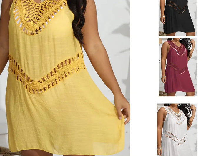 Costumi da bagno di grandi dimensioni per le donne copricostume Bikini estivo copricostume da bagno con scollo a v lavorato a maglia solido taglie forti XL XXL abbigliamento da spiaggia rosso 2025 platinumshop